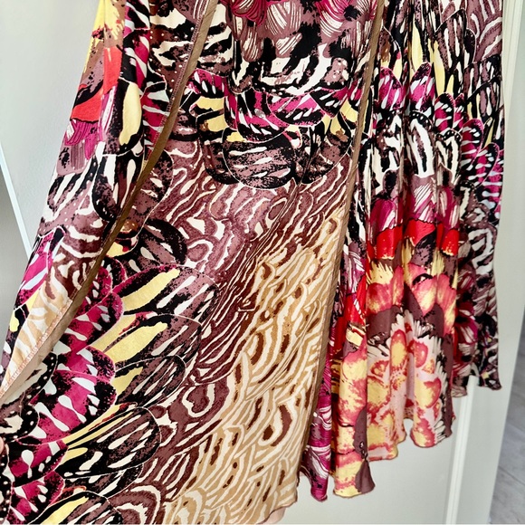 Anthropologie Multi-Color Silk Maxi Skirt - Size: L - Picture 3 of 10